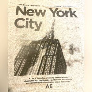 American Eagle Outfitters Oversized Graphic New York City T-shirt